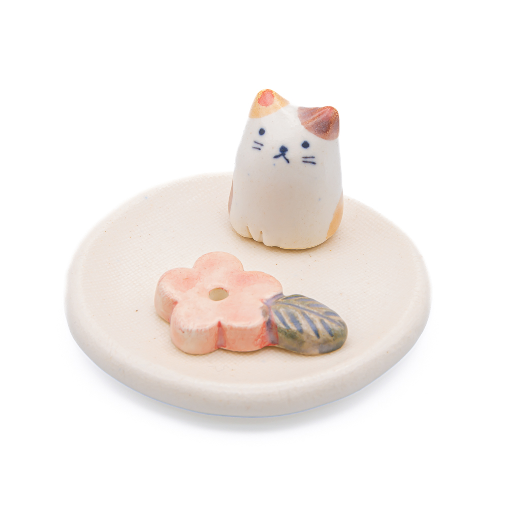 香立 猫と小花香皿付 創価学会仏具 | 【公式】創価学会仏壇・仏具